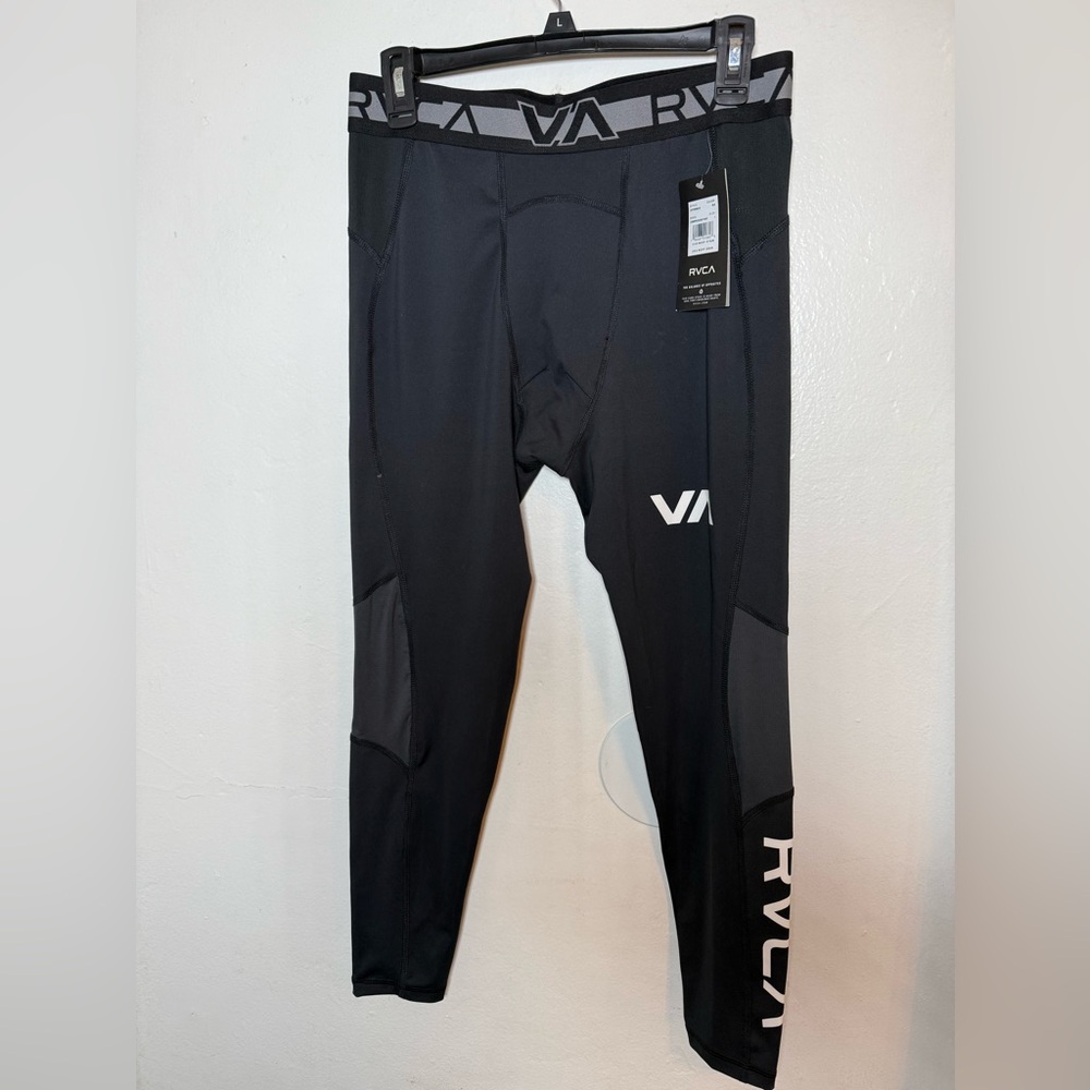RVCA Charcoal Gray Performance Leggings Size Large Mens - Picture 1 of 6